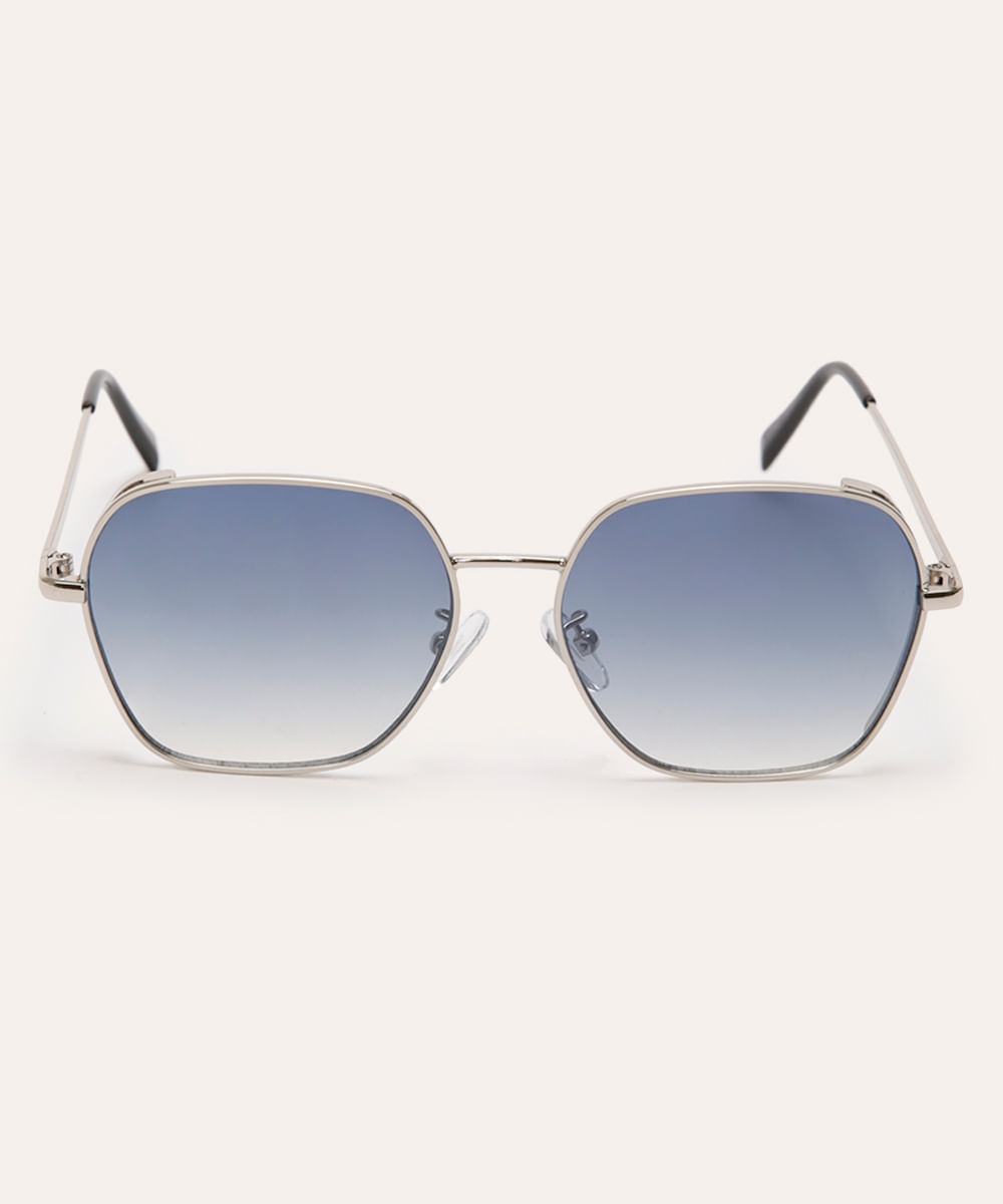 óculos de sol oval triton prateado