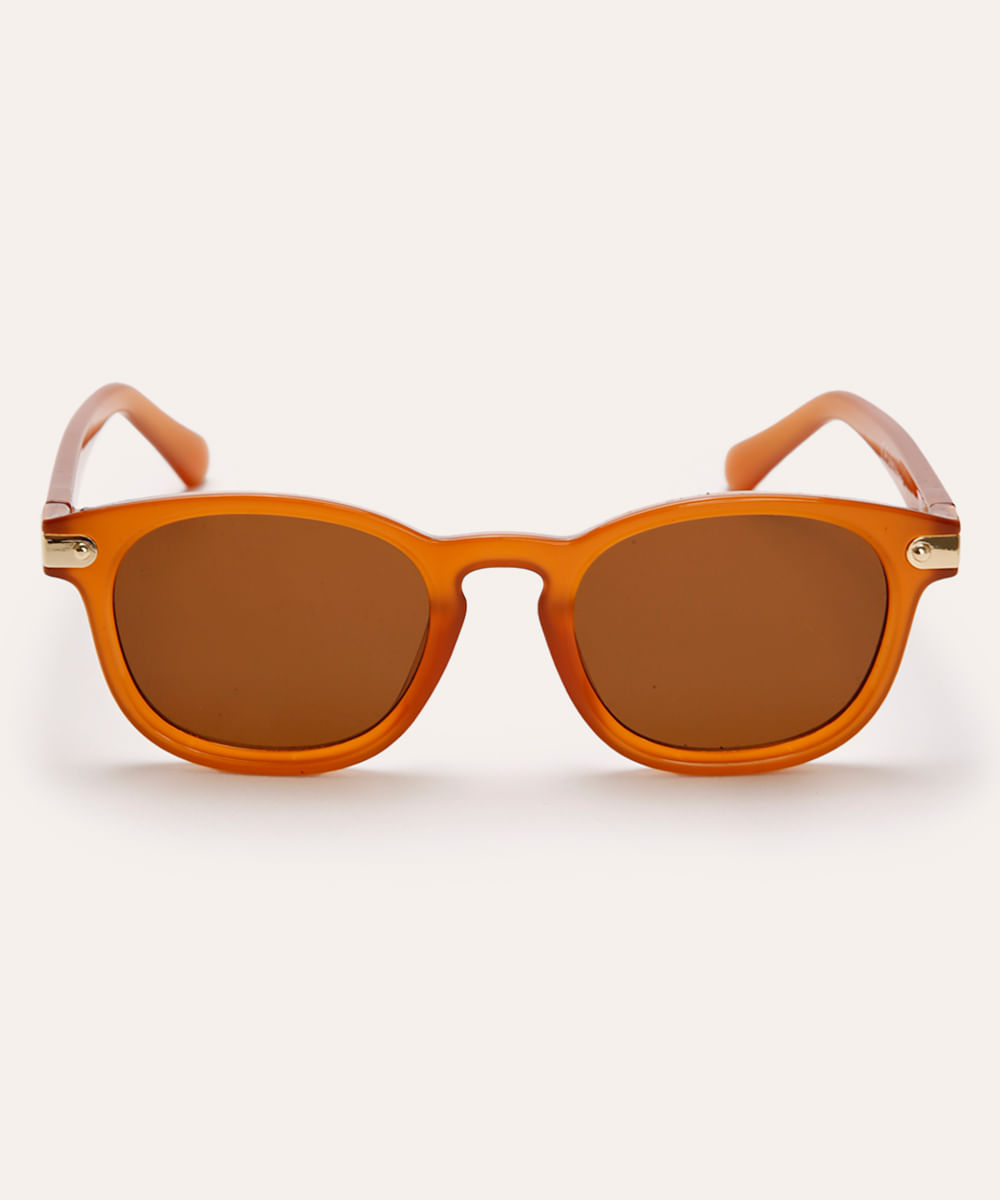 óculos de sol oval triton unissex laranja