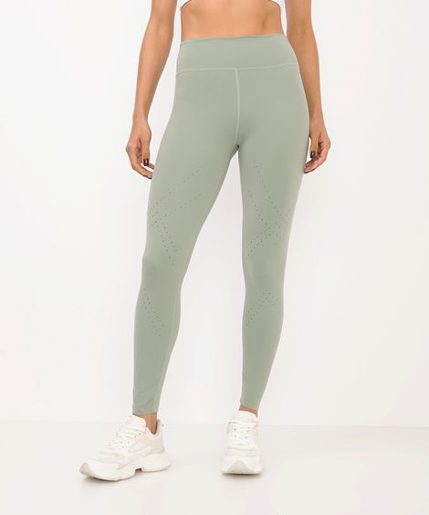 legging esportiva texturizada cinza