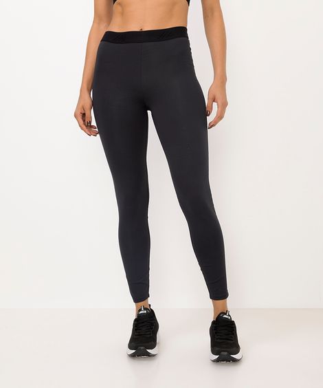 calça legging feminina esportiva com recorte preta
