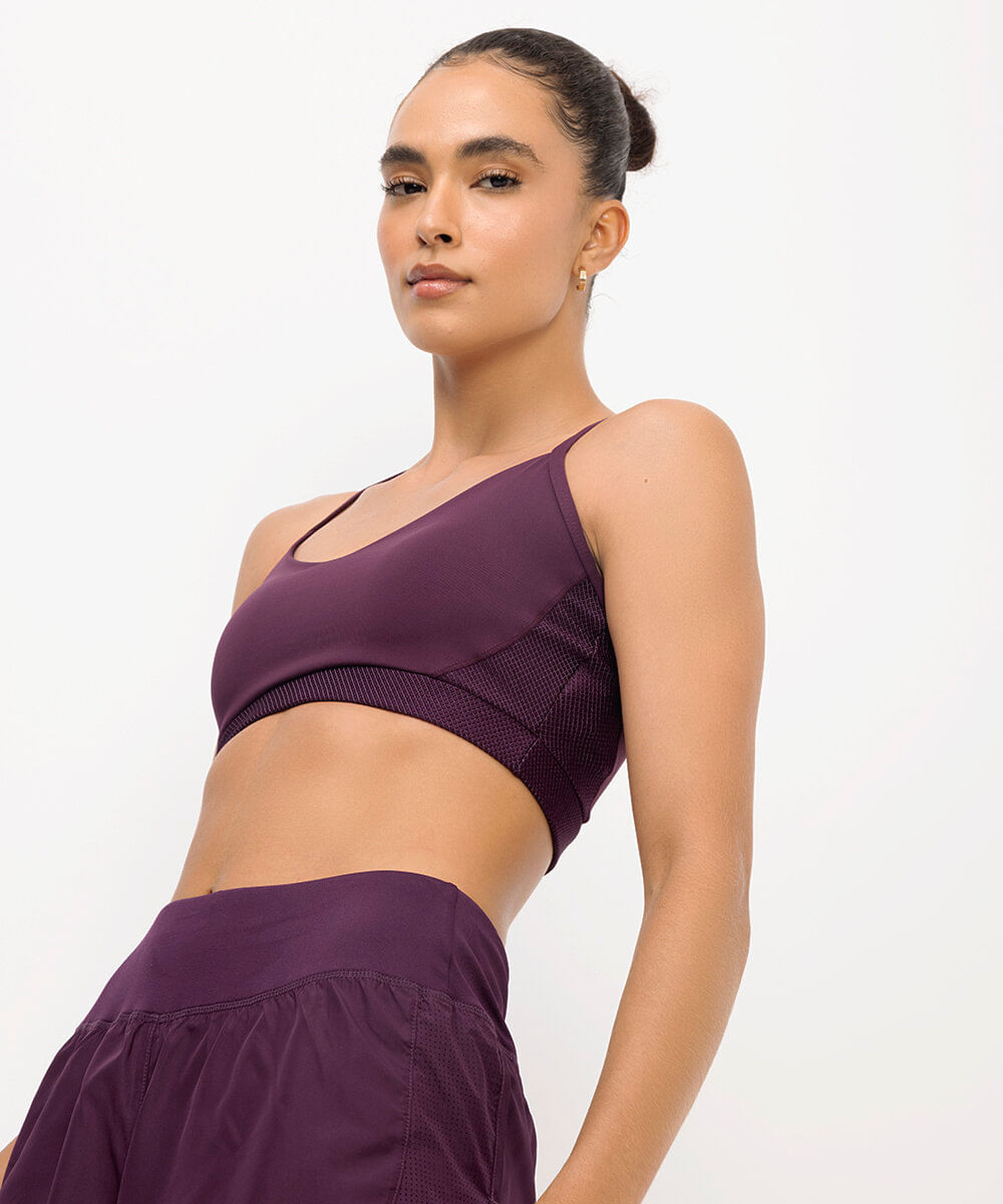 top esportivo de poliamida speed roxo