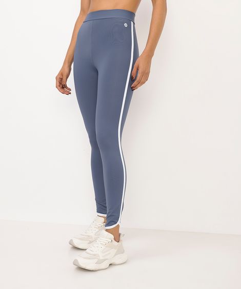 legging feminina esportivo bicolor azul