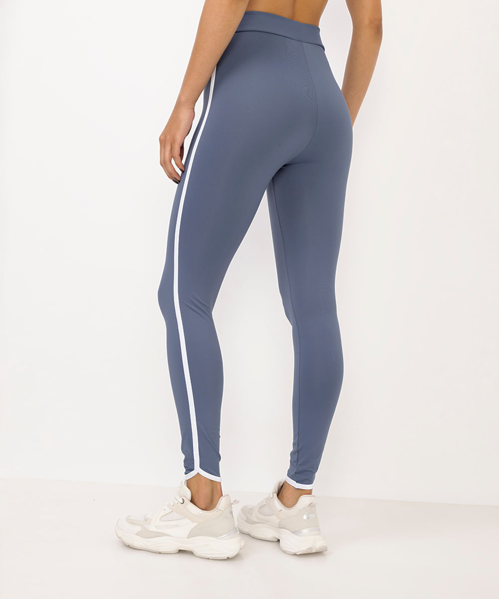 legging feminina esportivo bicolor azul