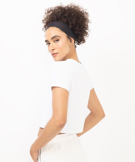cropped feminino esportivo ace com recortes branco