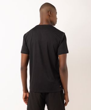 camiseta masculina decote com botão esportiva ace preta