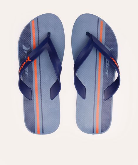 chinelo masculino com listras rider - azul