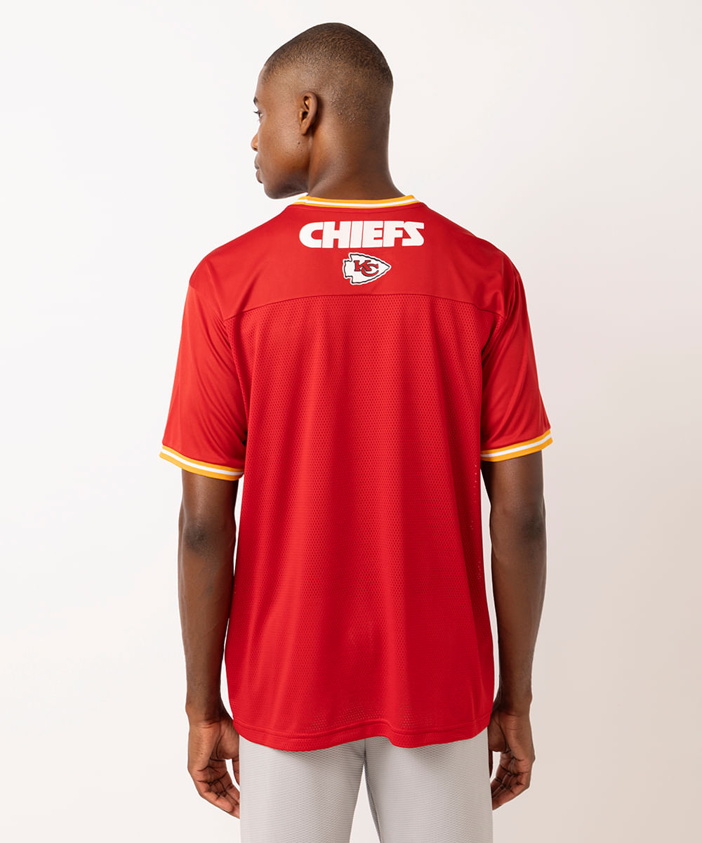 camiseta masculina oversized nfl chiefs vermelha