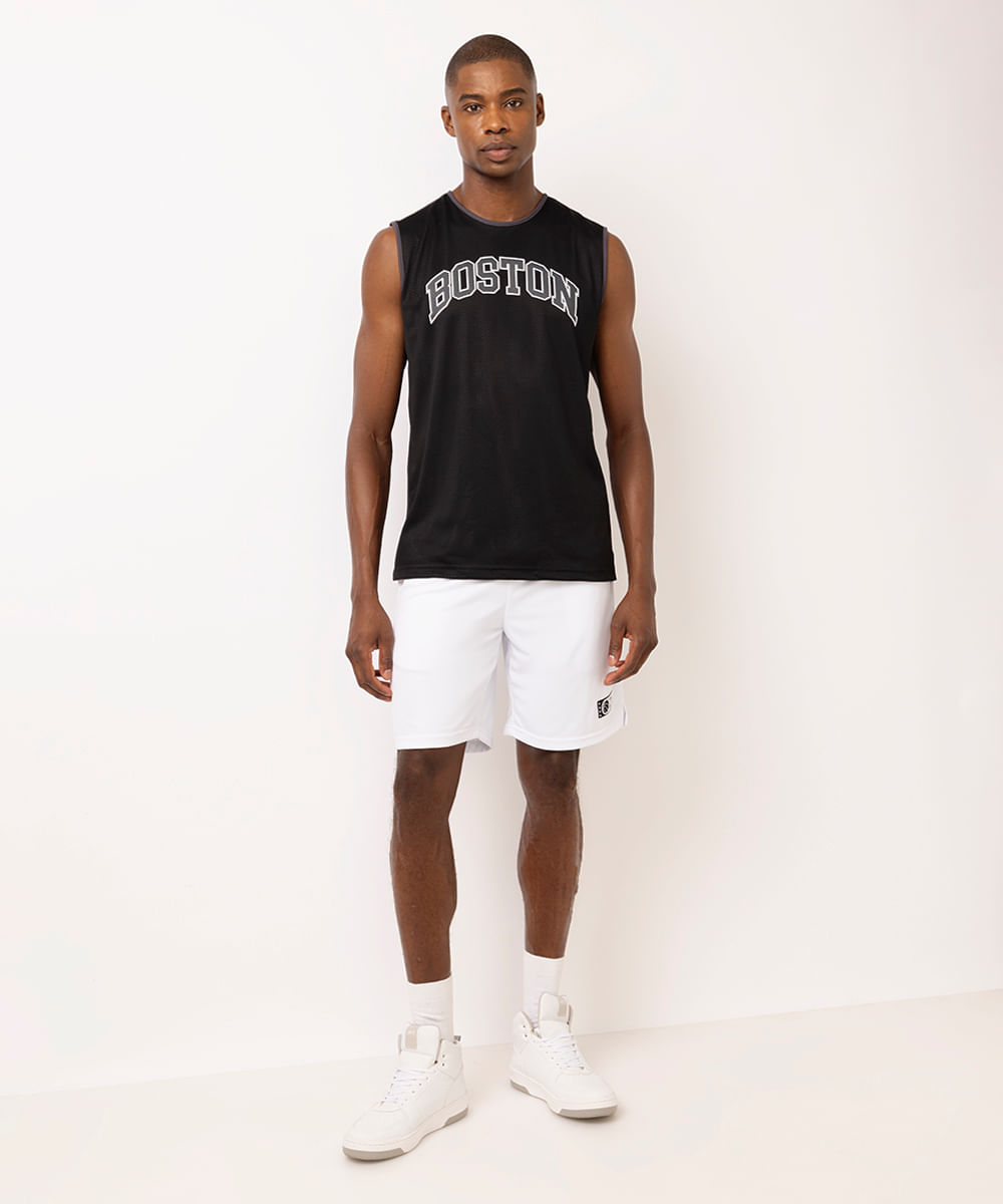 regata esportiva basquete masculina boston preta