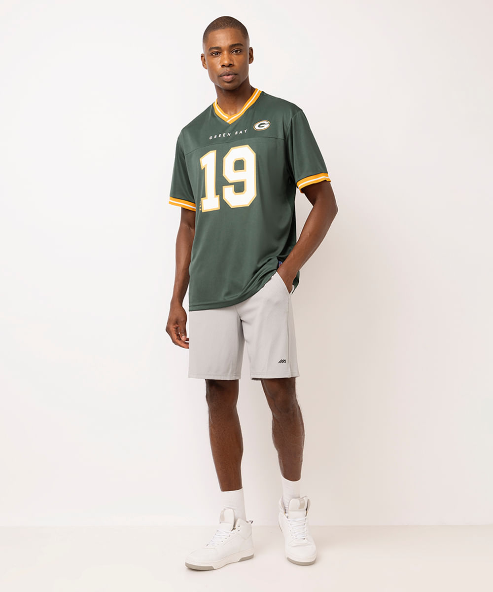 camiseta masculina oversized nfl packers verde
