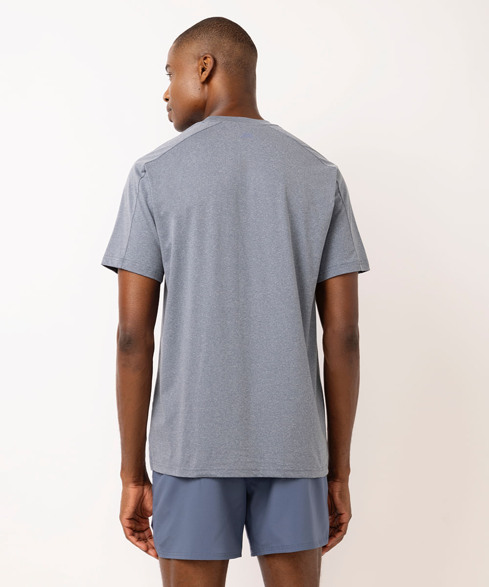 camiseta masculina esportiva ultra stretch azul