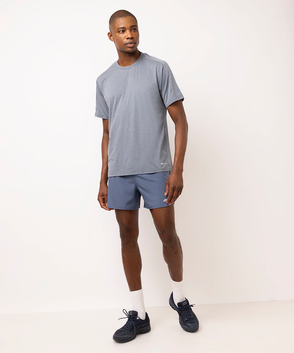 camiseta masculina esportiva ultra stretch azul