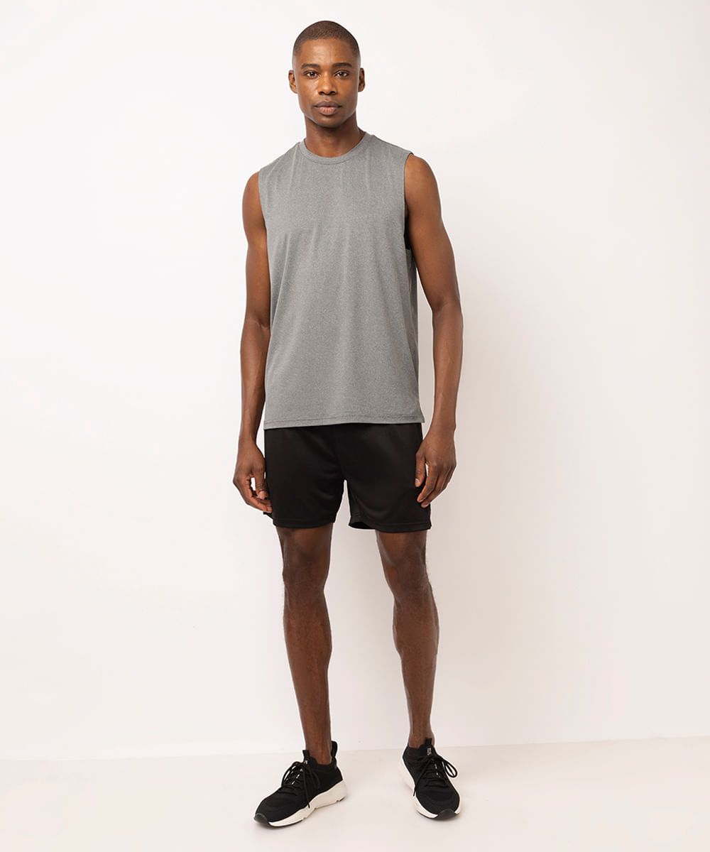 regata esportiva machão ultra stretch cinza
