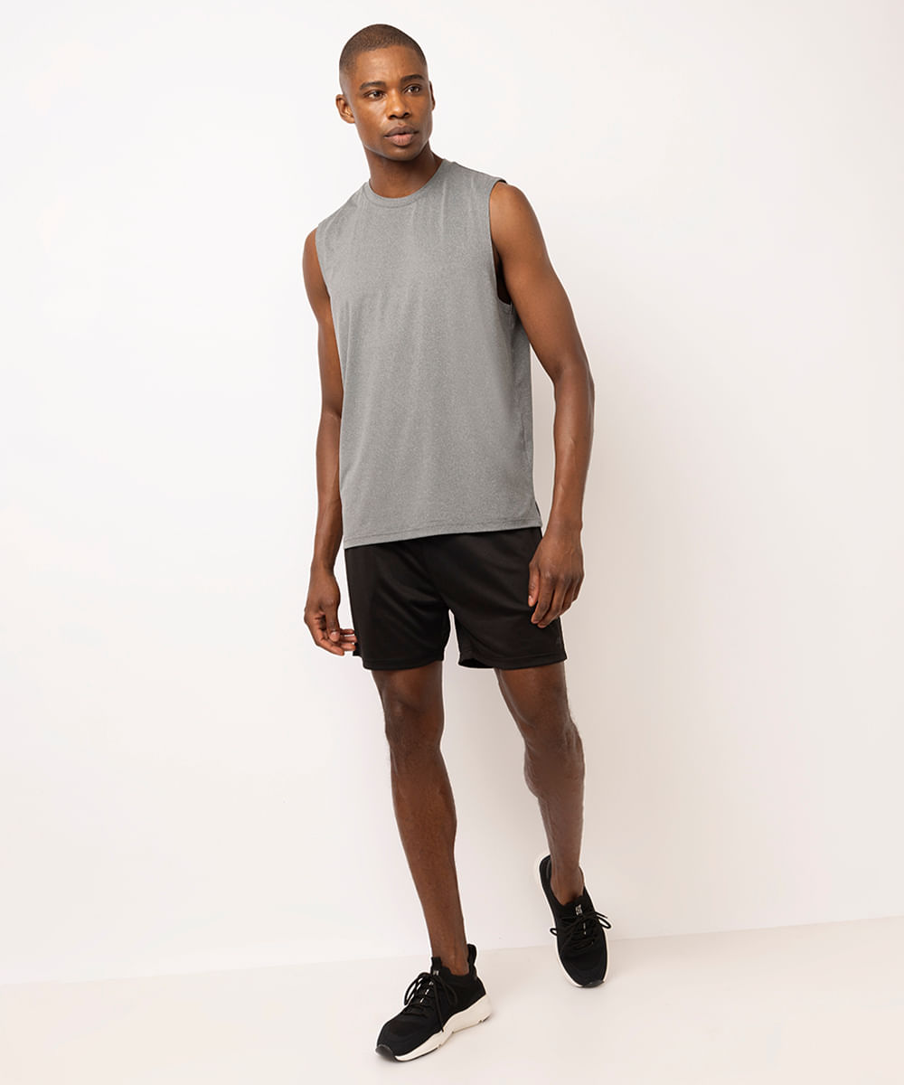 short masculino esportivo preto