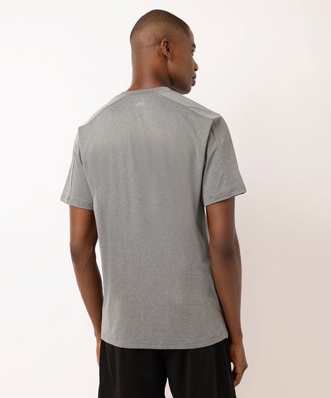 camiseta masculina esportiva ultra stretch cinza