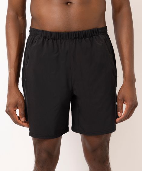 short reto masculino esportivo com reflexivo preto