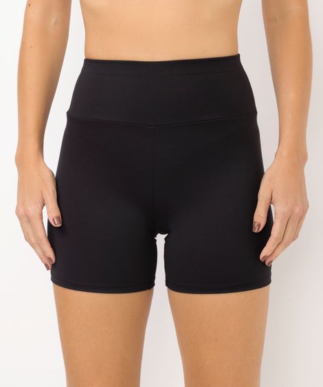 short biker feminino esportivo preto