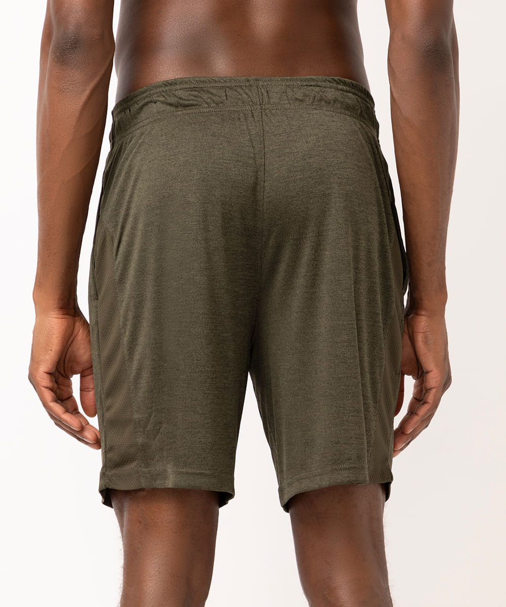 short masculino esportivo ace com bolso verde