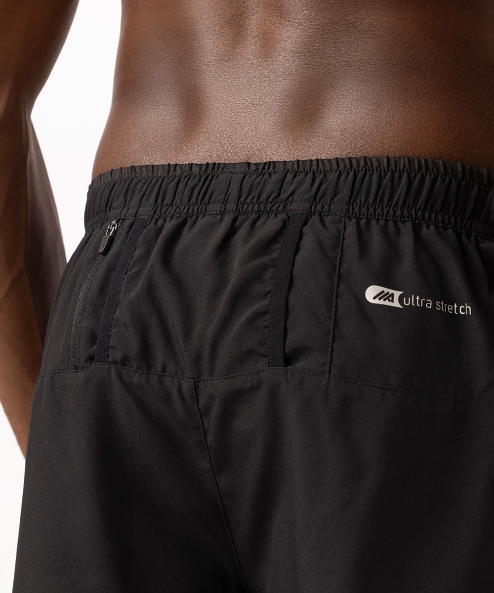 short reto masculino esportivo preto