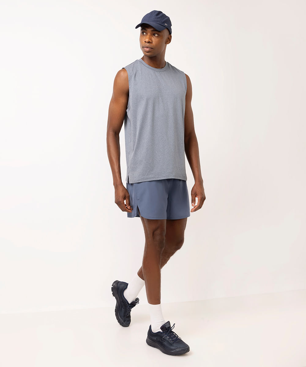 short reto masculino esportivo azul