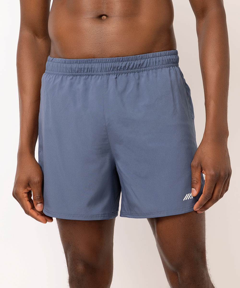 short reto masculino esportivo azul