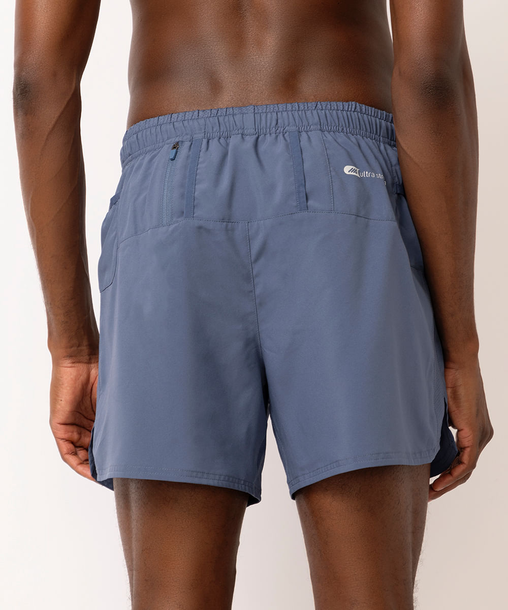 short reto masculino esportivo azul