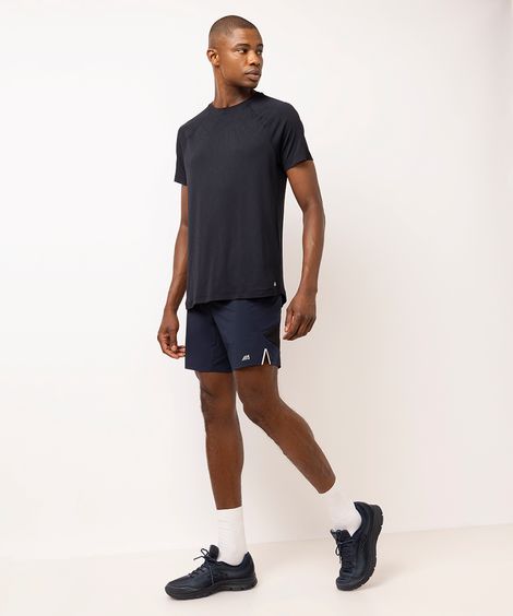 short reto masculino com compressão esportivo preto