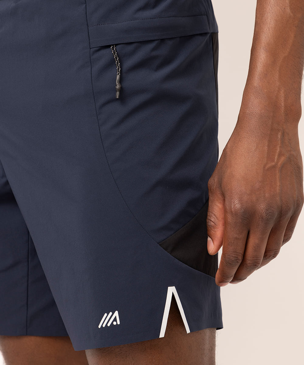 short reto masculino com compressão esportivo preto