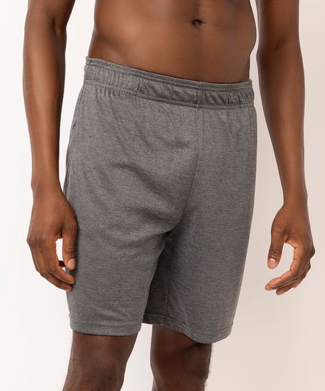 short masculino esportivo com bolso cinza