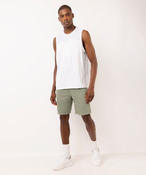 bermuda masculina esportiva com bolsos verde
