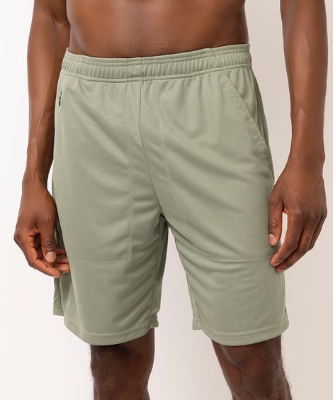 bermuda masculina esportiva com bolsos verde