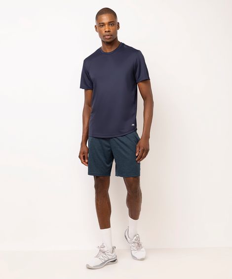 short masculino esportivo com bolso azul