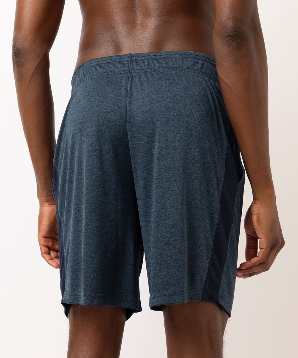 short masculino esportivo com bolso azul