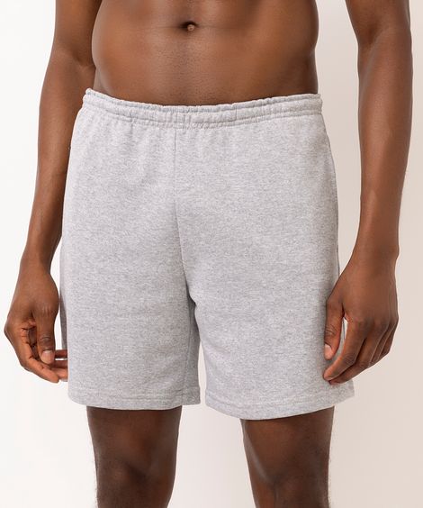 bermuda esportiva masculina de moletom cinza