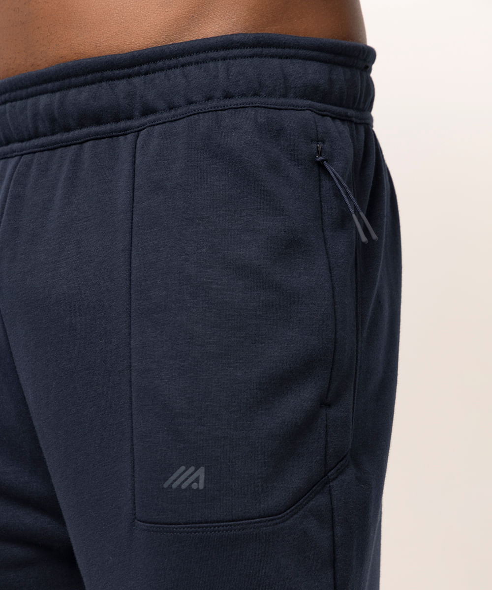 calça jogger masculina esportiva de moletom azul