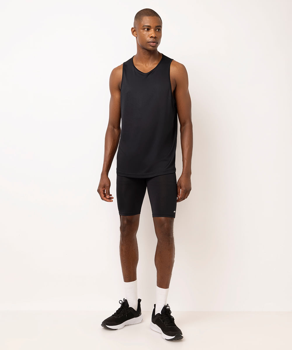 bermuda masculina de compressão esportiva preta