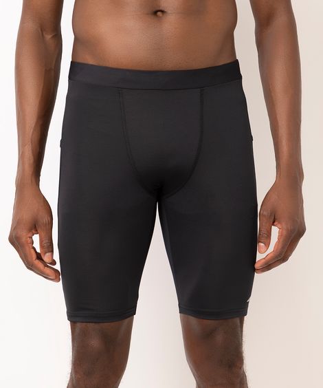 bermuda masculina de compressão esportiva preta