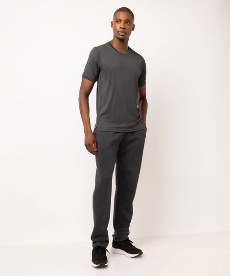 calça masculina esportiva de moletom cinza