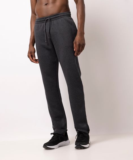 calça masculina esportiva de moletom cinza