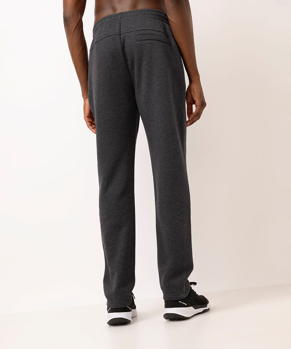 calça masculina esportiva de moletom cinza