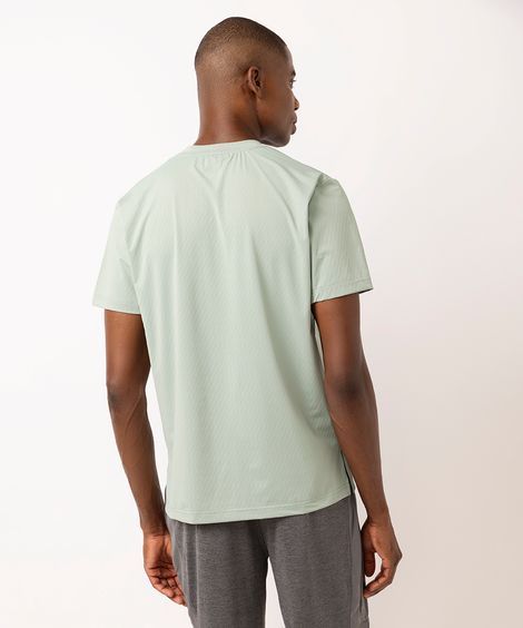 camiseta masculina esportiva texturizada verde