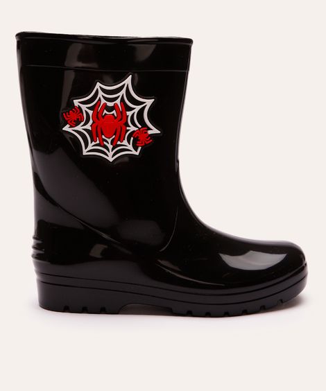 galocha infantil homem aranha preta