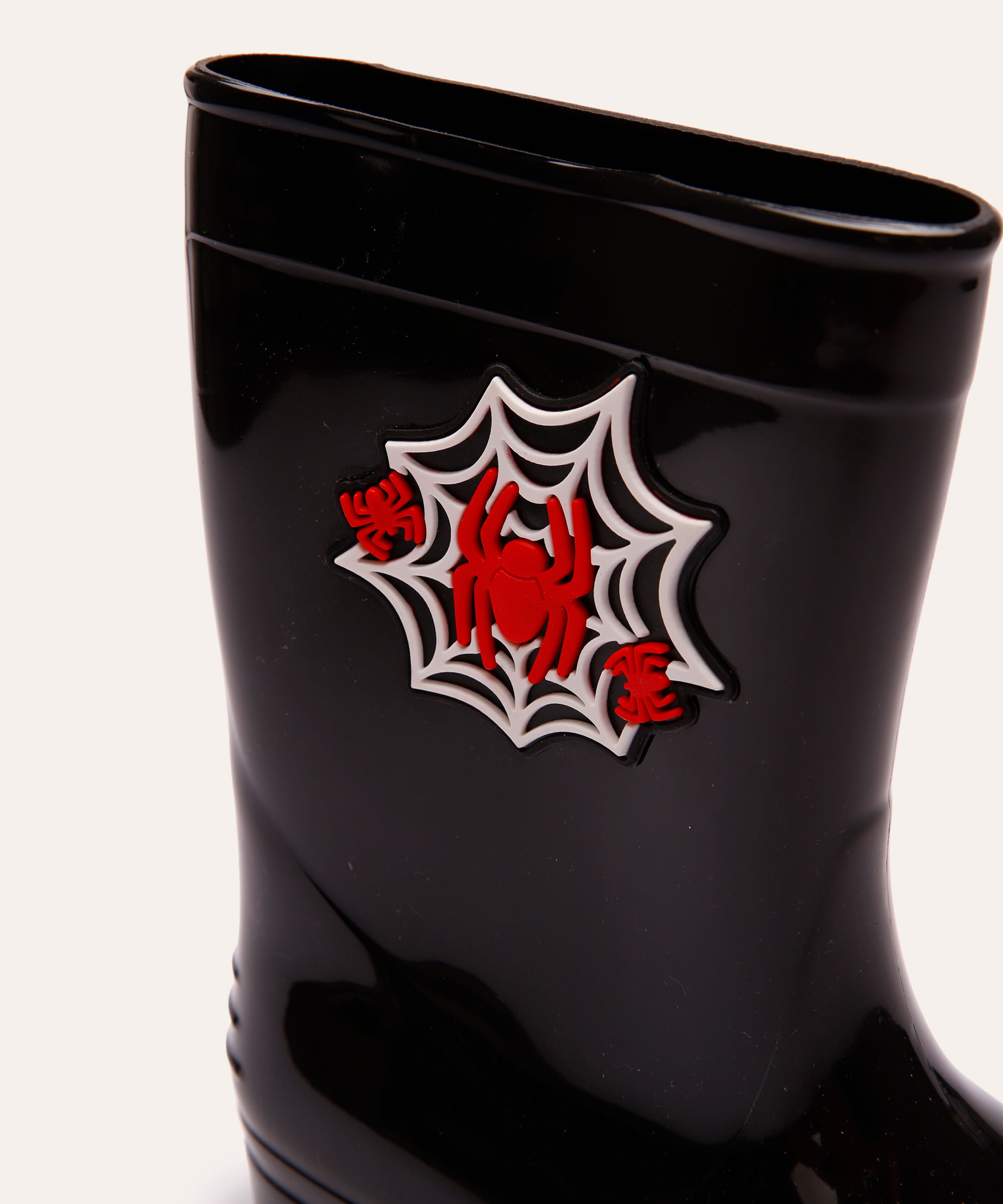 galocha infantil homem aranha preta