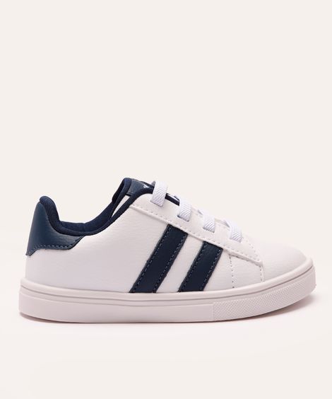 tênis infantil com listras branco