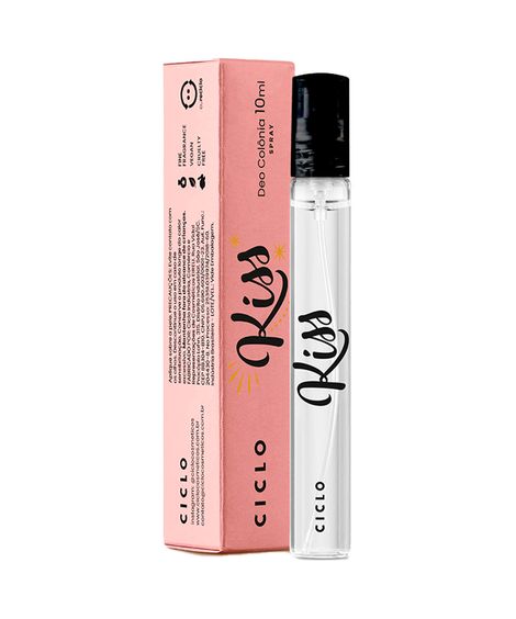 Perfume Ciclo kiss Mini Spray Feminino Deo Colônia 10ml Unico