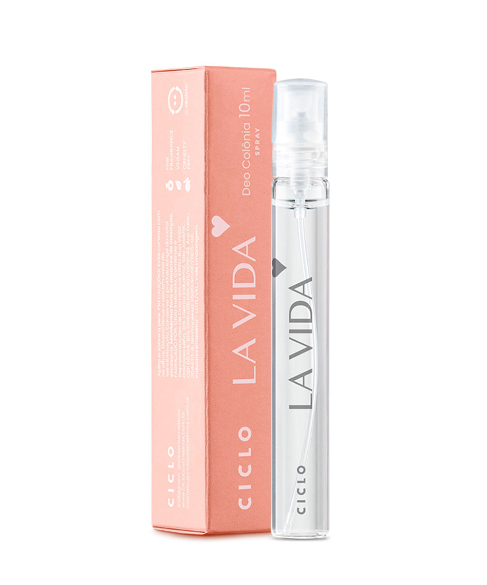 Perfume Deo Colônia La Vida Ciclo Feminino 10ml  Único