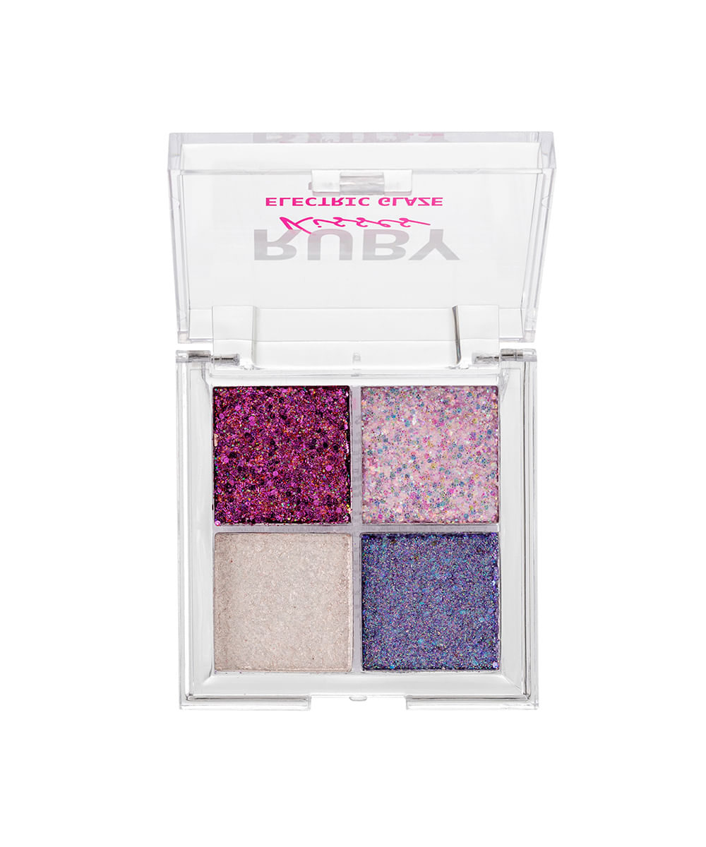 paleta ruby kisses de sombras glitter electric glaze unicorn colorida