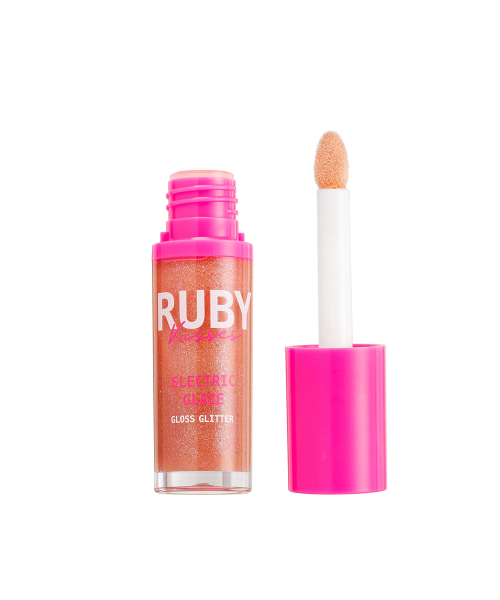 gloss ruby kisses glitter electric glaze blush gold dourado