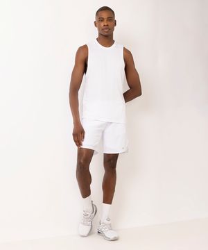 short masculino com compressão esportivo ace branco