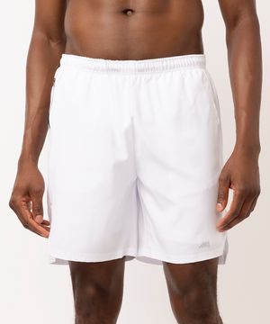 short masculino com compressão esportivo ace branco