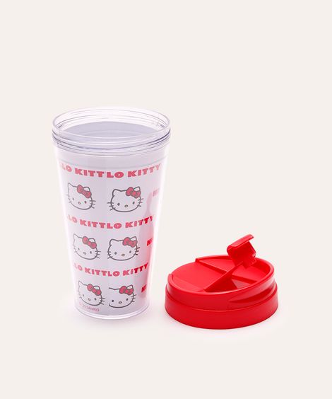 copo de viagem hello kitty 500 ml branco